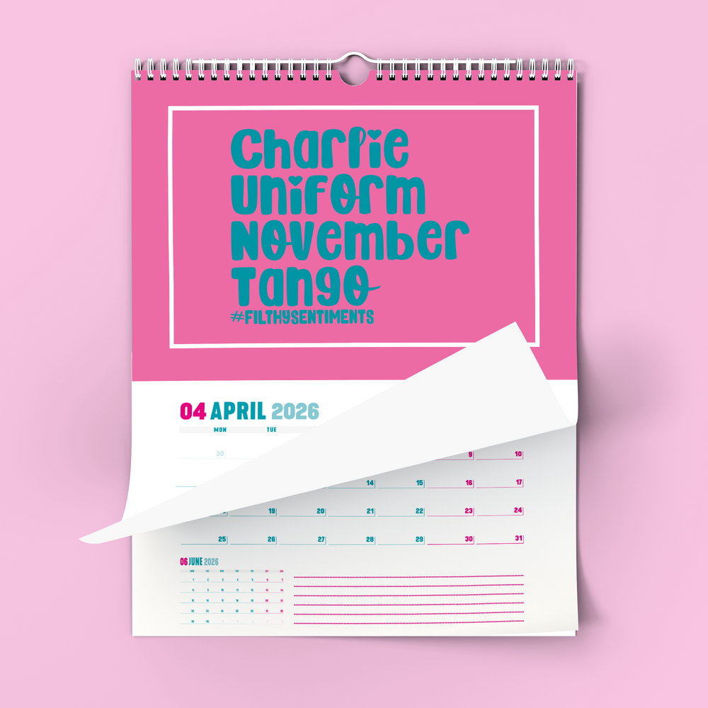 Colourful Pink 2026 Filthy Sentiments Wall Calendar #5 image